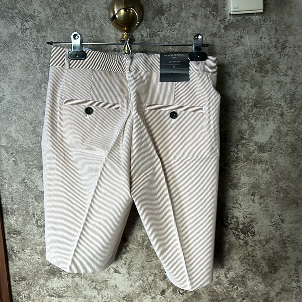 Banana Republic Outlet Women’s Tan Stripe-Size 0-Shorts